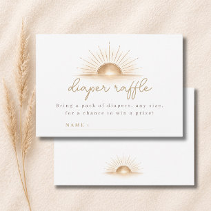  Little Sunshine Baby Shower Diaper Raffle Card