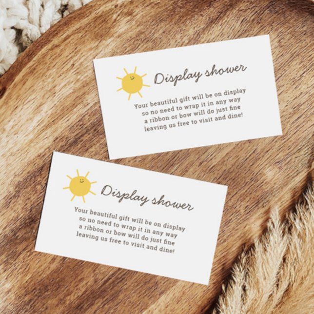 Little Sunshine Baby Shower Display Shower  Enclosure Card (Creator Uploaded)