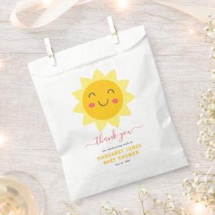 Little Sunshine Baby Shower Thank You Favour Bags