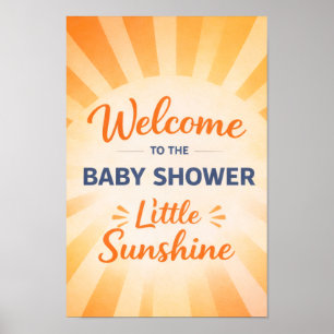 Little Sunshine Baby Shower welcome sign
