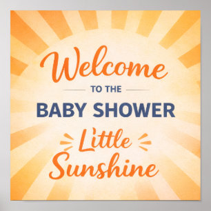Little Sunshine Baby Shower welcome sign