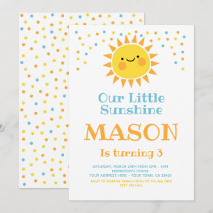 Little Sunshine Birthday Invitation