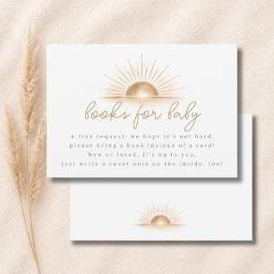 Little Sunshine Boho Shower Books For Baby Card