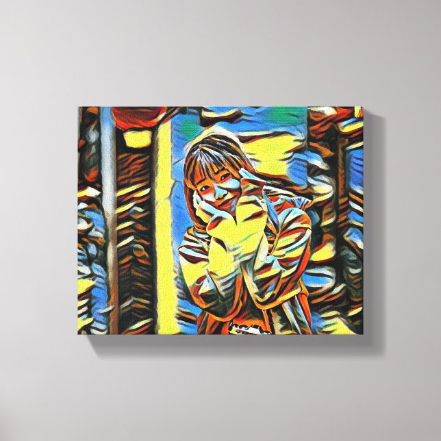 "Little Sunshine in Yellow" Canvas Print (Front)