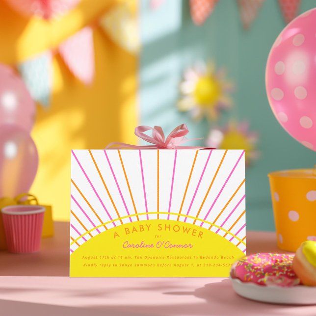 Little Sunshine is on the way Neutral Baby Shower Invitation (Creator Uploaded)