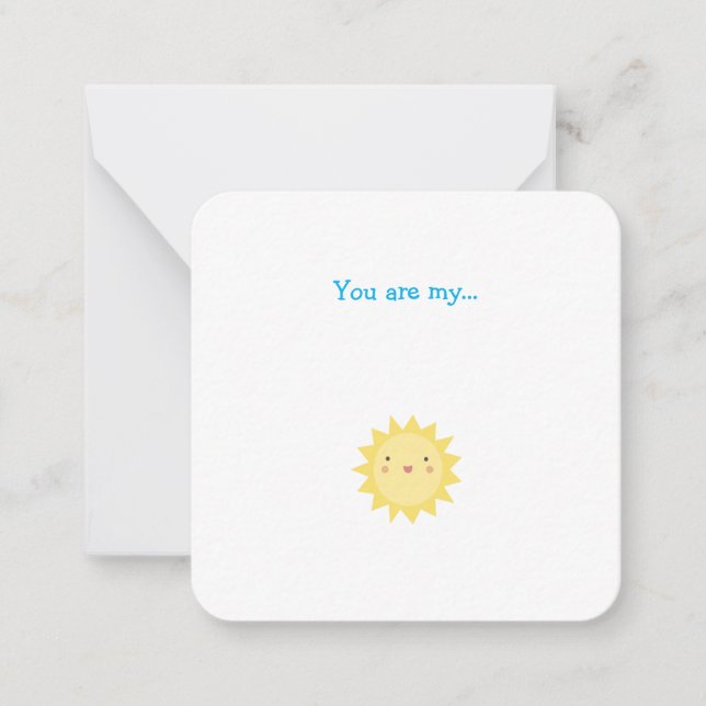Little Sunshine Mini Thank You Note Card (Front)
