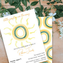 Little sunshine on the way Baby Shower Invitation