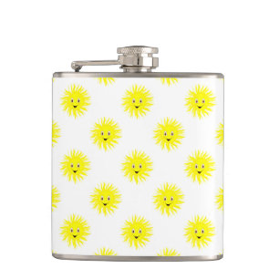 Little Sunshine Pattern Hip Flask