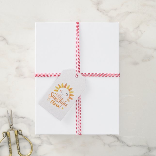 Little Sunshine Personalized Gift Tag (With Twine)