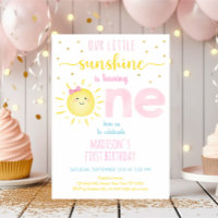 Little Sunshine Pink Gold First Birthday