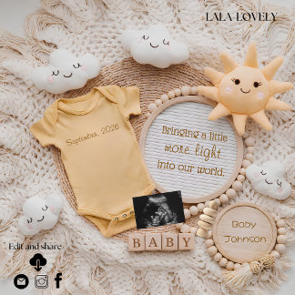 Little  Sunshine pregnancy announcement card