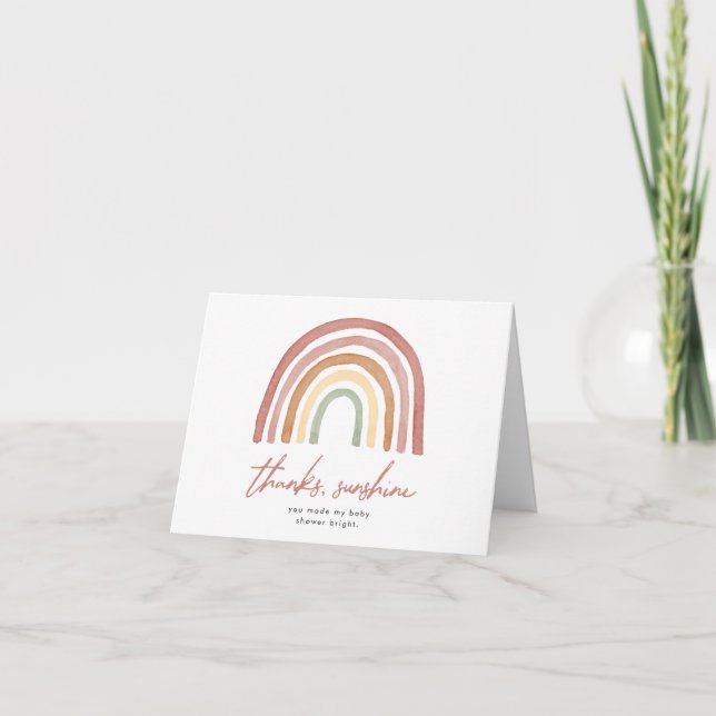 Little Sunshine Rainbow Carte de remerciements (Devant)