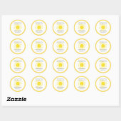 Little Sunshine Thank You Favor Classic Round Sticker (Sheet)
