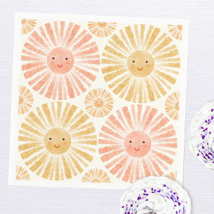 Little Sunshine Watercolor Baby Shower Napkin
