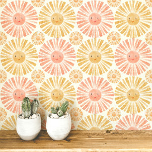 Little Sunshine Watercolor Pattern Wallpaper