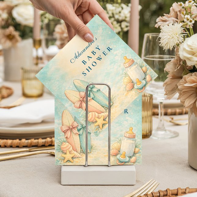 Little Surfer Baby Shower Napkin (Creator Uploaded)