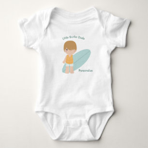 Little Surfer Dude Personalize Baby Bodysuit