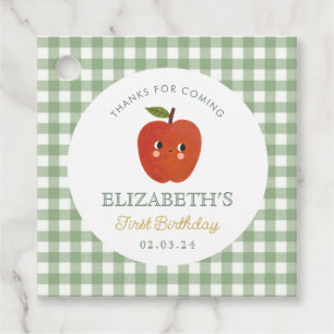 Little Sweet Apple  First Birthday Favour Tags