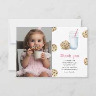 Little Sweet Cookie girl birthday party thank you Card