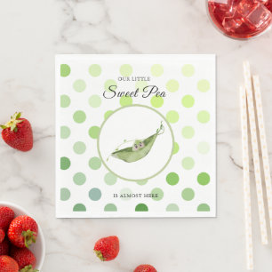 Little Sweet Pea Almost Here Baby Shower Napkin