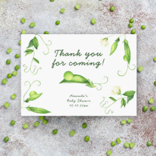 Little Sweet Pea Baby Shower Thank You Card