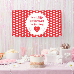 Little Sweetheart 1st Birthday Banner