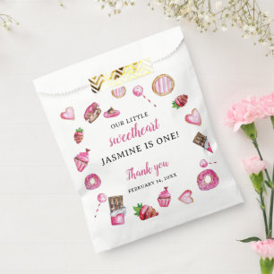 Little Sweetheart 1st Birthday Birthday Valentine Favour Bag