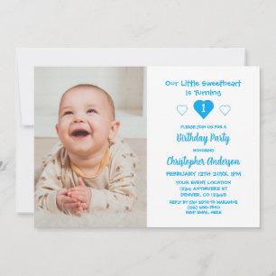 Little Sweetheart 1st Birthday Invitation