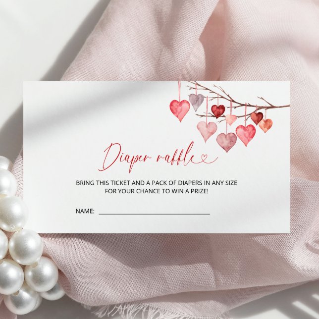 Little Sweetheart Baby Shower Diaper Raffle Enclosure Card (Creator Uploaded)