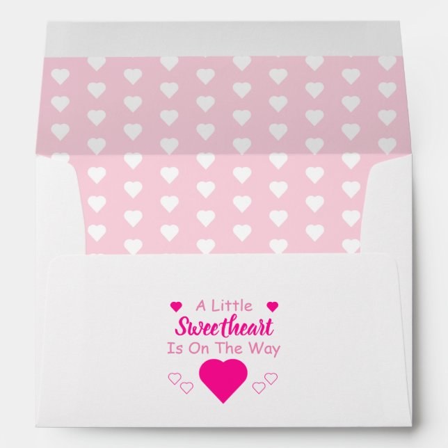 Little Sweetheart Baby Shower Envelope (Back (Bottom))