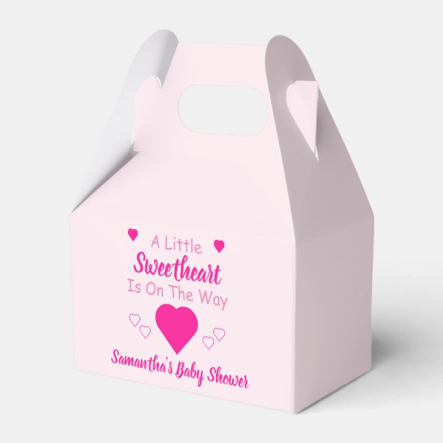 Little Sweetheart Baby Shower Favor Box (Front Side)