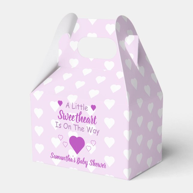 Little Sweetheart Baby Shower Favor Box (Front Side)