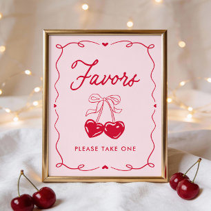 Little Sweetheart Baby Shower Favors Sign