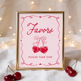 Little Sweetheart Baby Shower Favors Sign