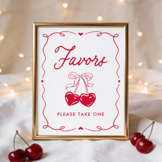 Little Sweetheart Baby Shower Favors Sign