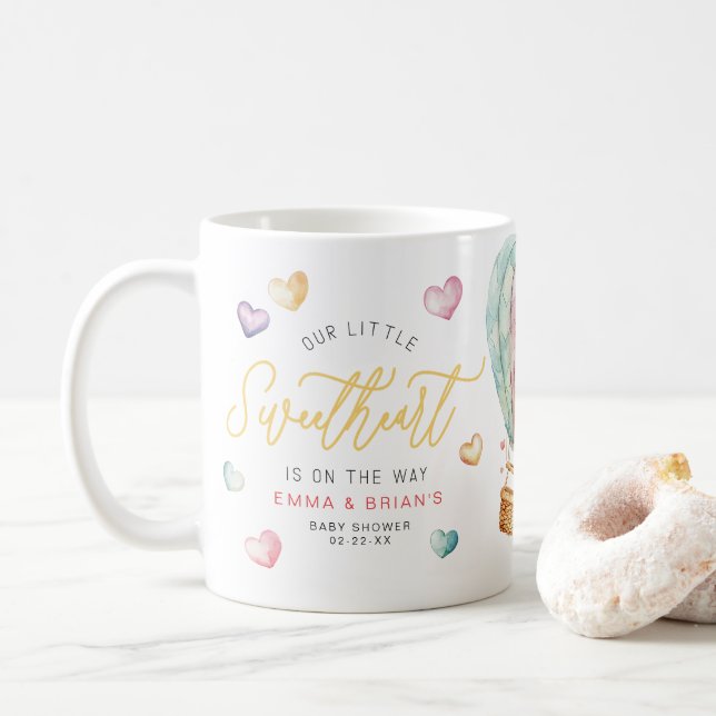 Little Sweetheart Baby Shower Favour Mug (With Donut)