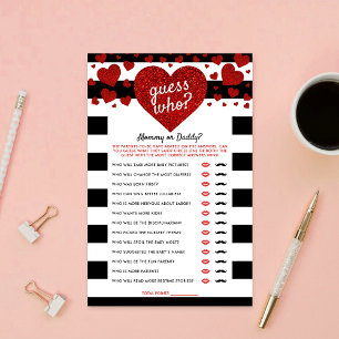 Little Sweetheart Baby Shower Guess Who Game