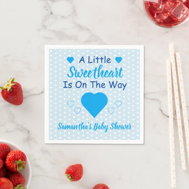Little Sweetheart Baby Shower Napkin (Insitu)