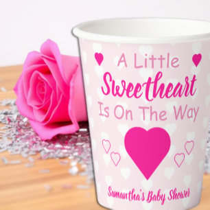 Little Sweetheart Baby Shower Paper Cups