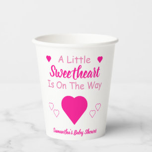 Little Sweetheart Baby Shower Paper Cups