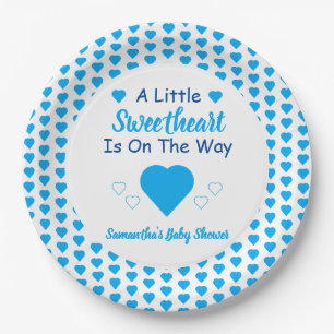 Little Sweetheart Baby Shower Paper Plate