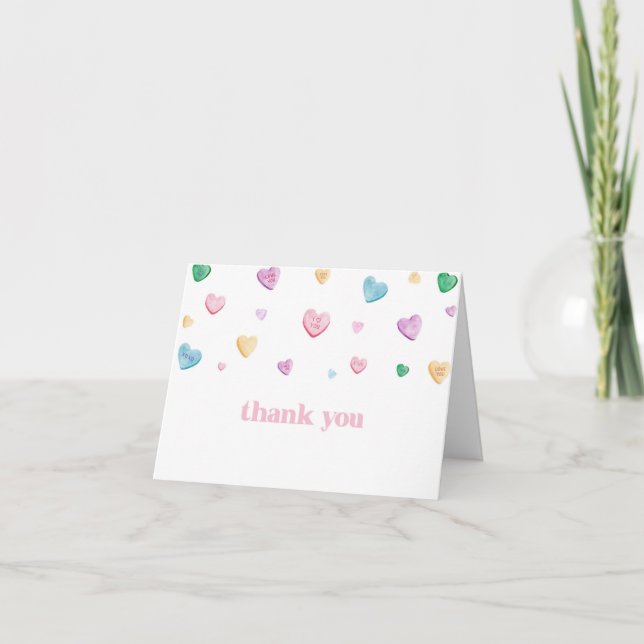 Little Sweetheart Baby Shower Thank You Card (Front)