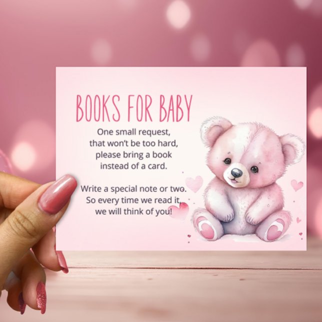 Little sweetheart bear books for baby ticket enclosure card (Creator Uploaded)