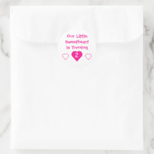Little Sweetheart Birthday Classic Round Sticker