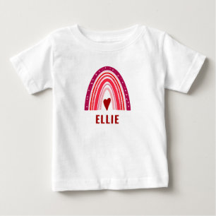 Little Sweetheart Boho Rainbow Valentine Baby T-Shirt