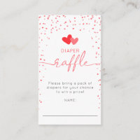 Little Sweetheart Diaper Raffle Enclosure Card