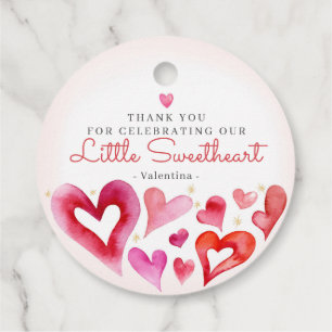 Little Sweetheart February Party Favour Tags
