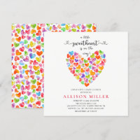 Little Sweetheart Hearts Girls Baby Shower  Invita