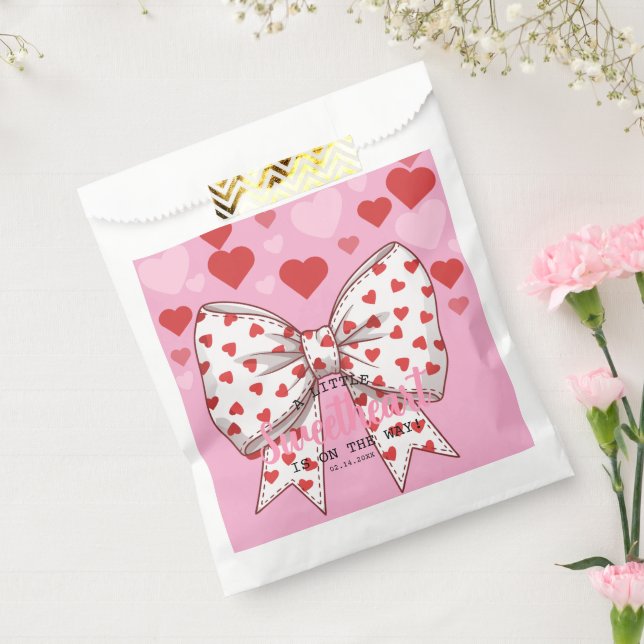  Little Sweetheart Is on the Way pink baby shower Favour Bag (Sealed)