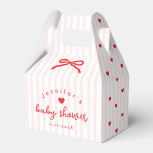Little Sweetheart Pink Red Valentines Baby Shower Favor Box